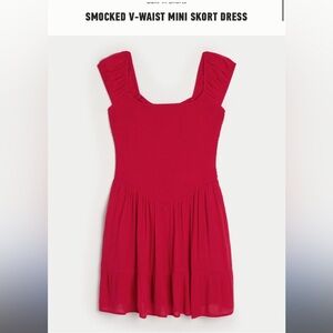 NWT Red Hollister V-Waist Mini Skort Dress